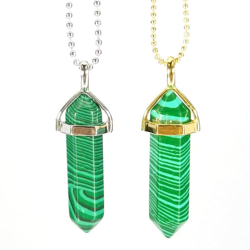 Malachite Gemstone Pendant Necklace